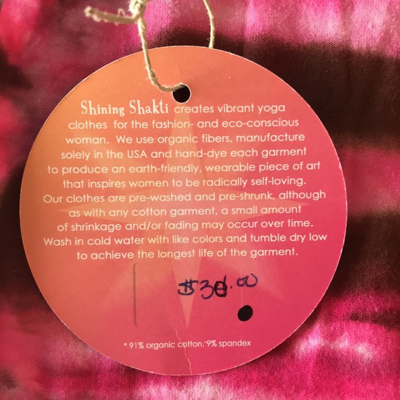 NWT Shining Shakti Organic Cotton Scarf. Pink, Brown & White. - Picture 15 of 15